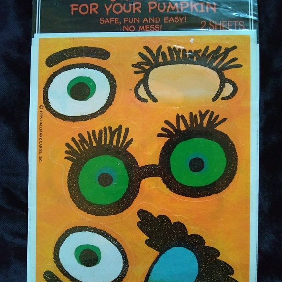 Vtg Jack O Lantern Stickers for Pumpkin Halloween - Picture 6 of 7
